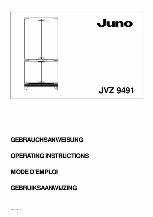 Mode d'emploi JUNO JVZ9491