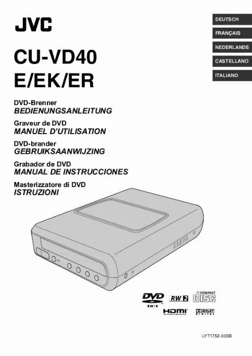 Mode d'emploi JVC CU-VD40ER