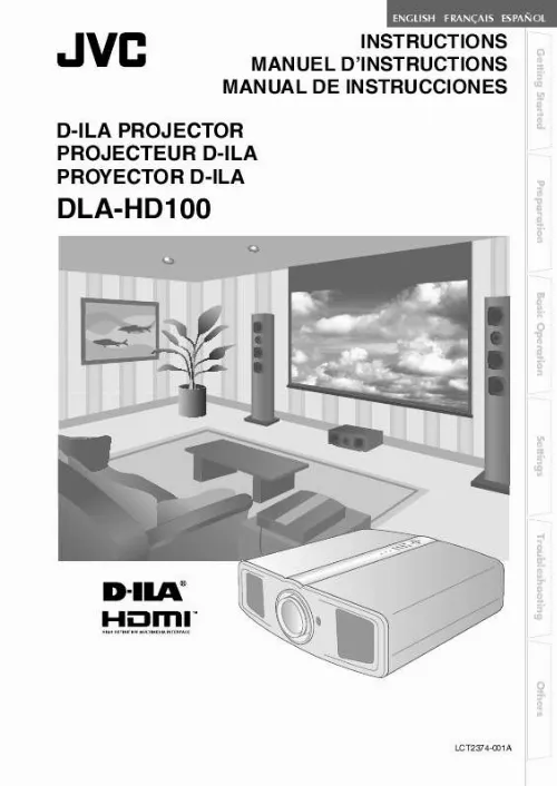 Mode d'emploi JVC DLA-HD100