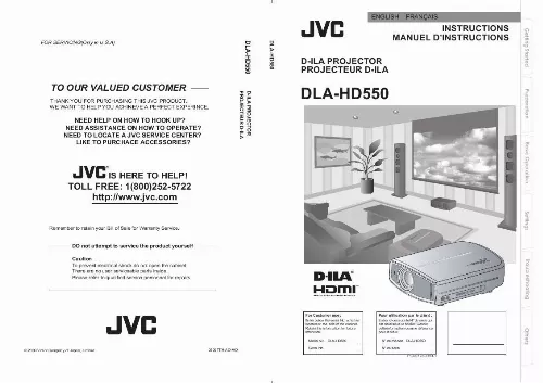 Mode d'emploi JVC DLA-HD550