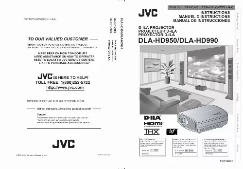 Mode d'emploi JVC DLA-HD950
