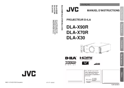 Mode d'emploi JVC DLA-X30