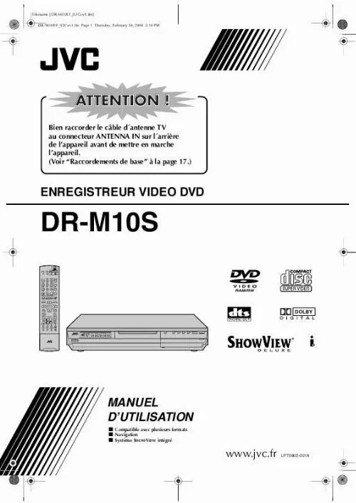 Mode d'emploi JVC DR-M10SEF