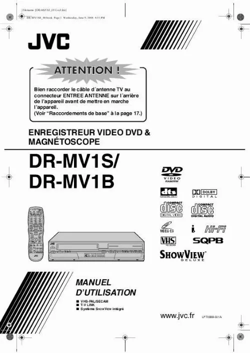 Mode d'emploi JVC DR-MV1S