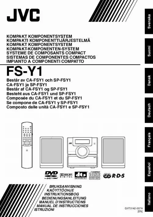 Mode d'emploi JVC FS-Y1