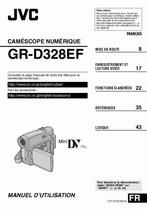 Mode d'emploi JVC GR-D328EF