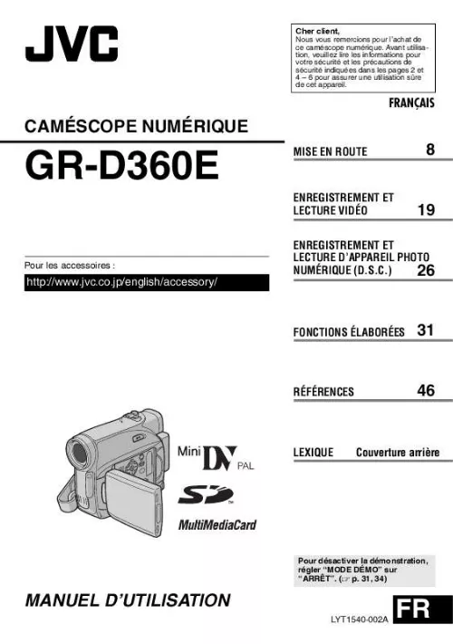 Mode d'emploi JVC GR-D360EX