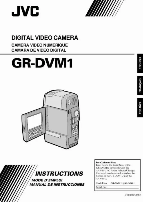 Mode d'emploi JVC GR-DVM1