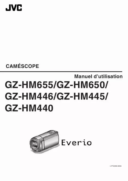 Mode d'emploi JVC GZ-HM446