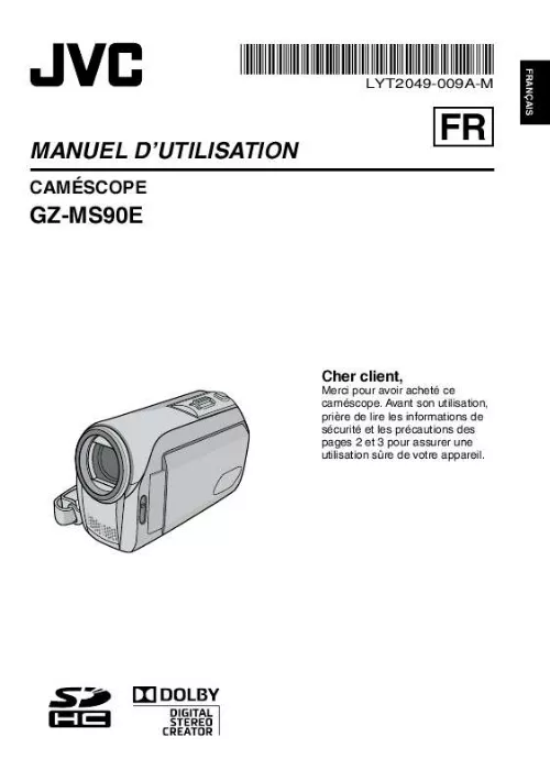 Mode d'emploi JVC GZ-MS90E