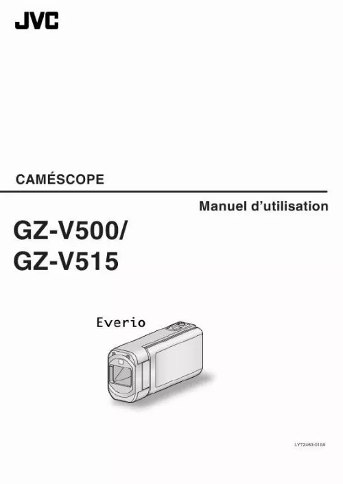 Mode d'emploi JVC GZ-V500