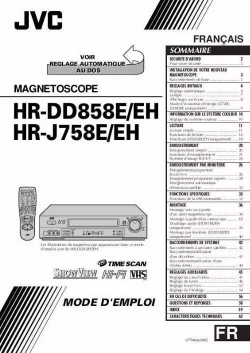 Mode d'emploi JVC HR-J758EH