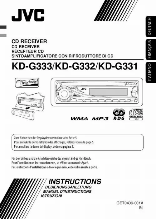 Mode d'emploi JVC KD-332