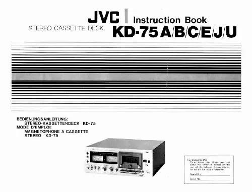 Mode d'emploi JVC KD-75