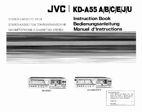 Mode d'emploi JVC KD-A55