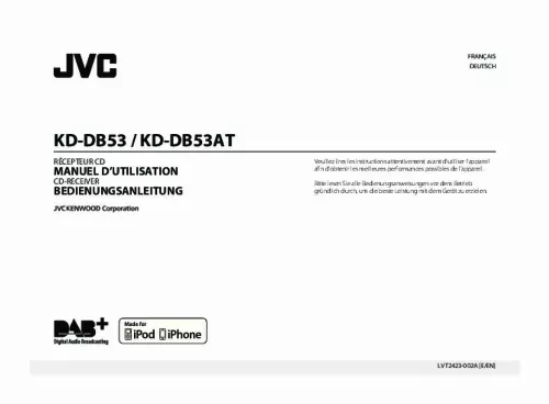 Mode d'emploi JVC KD-DB53ATE