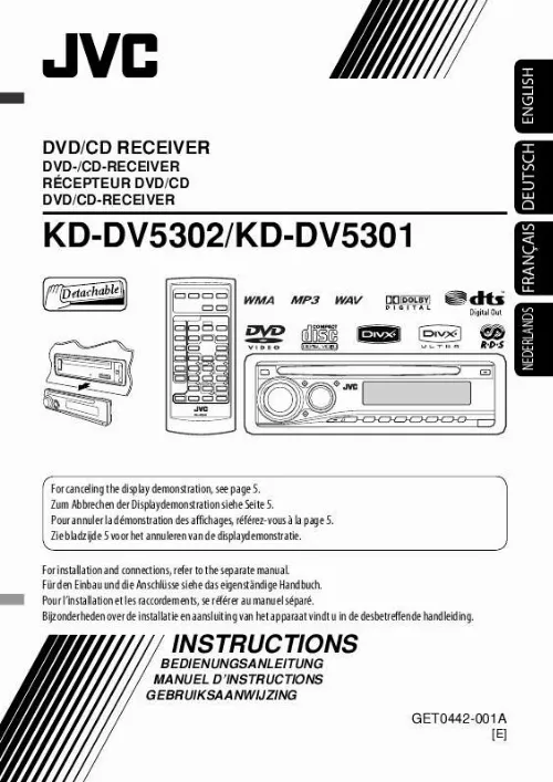 Mode d'emploi JVC KD-DV5302
