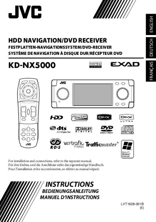 Mode d'emploi JVC KD-NX5000E