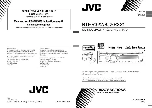 Mode d'emploi JVC KD-R 321