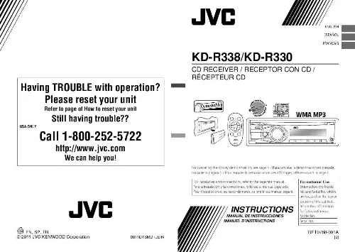 Mode d'emploi JVC KD-R330