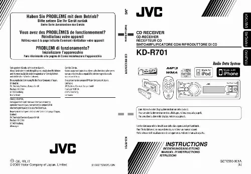 Mode d'emploi JVC KD-R701E