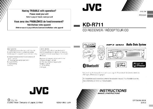 Mode d'emploi JVC KD-R711E