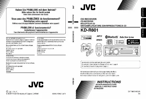 Mode d'emploi JVC KD-R801E