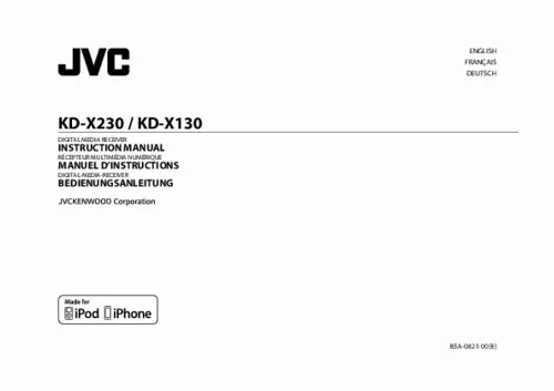 Mode d'emploi JVC KD-X130