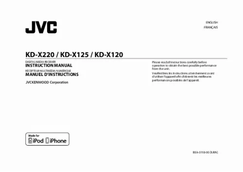 Mode d'emploi JVC KD-X220