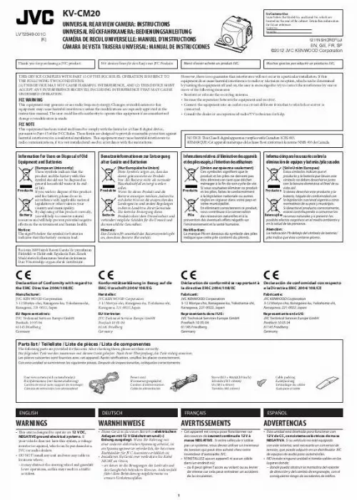 Mode d'emploi JVC KV-CM20