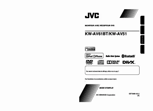 Mode d'emploi JVC KW-AV61BT
