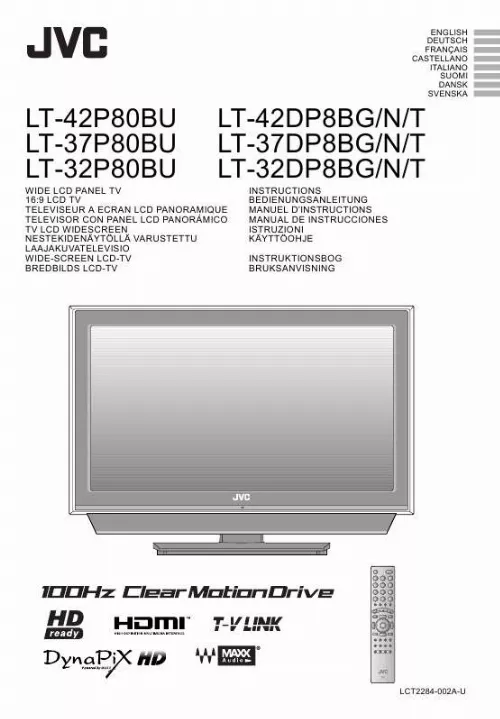 Mode d'emploi JVC LT-37DP8BGT