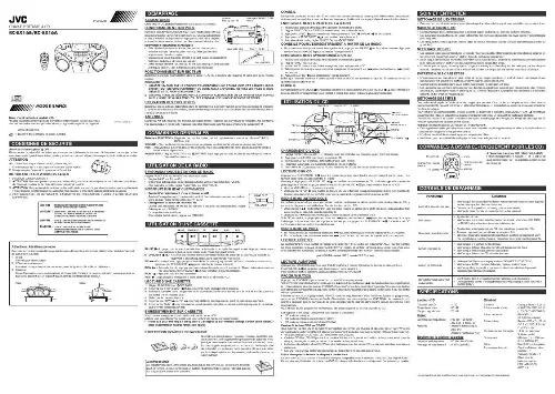 Mode d'emploi JVC RC-EX16AE/BE