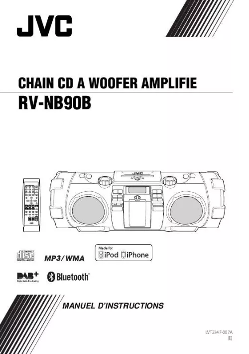 Mode d'emploi JVC RV-NB90B