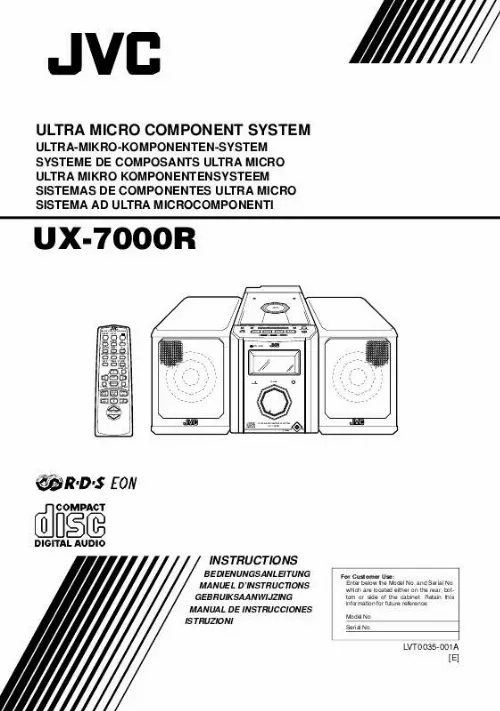 Mode d'emploi JVC UX-7000R