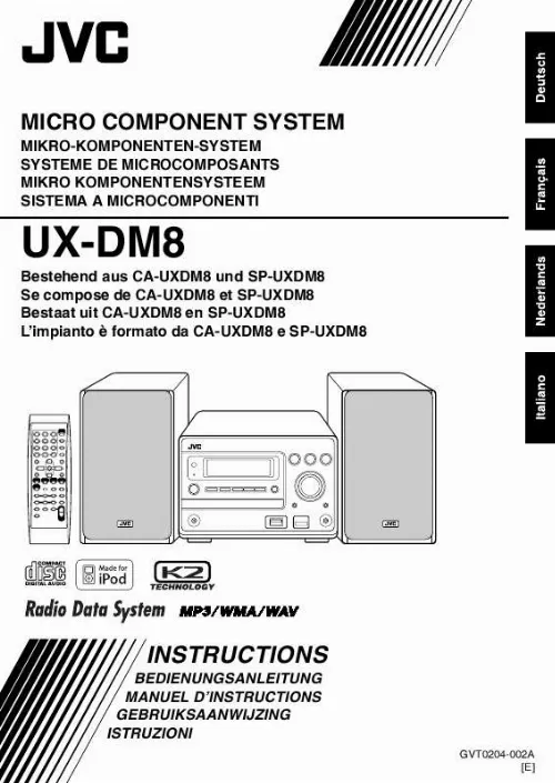 Mode d'emploi JVC UX-DM8E