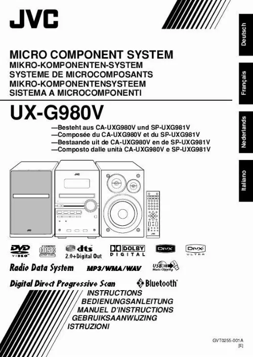 Mode d'emploi JVC UX-G980V