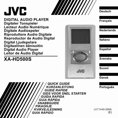 Mode d'emploi JVC XA-HD500S