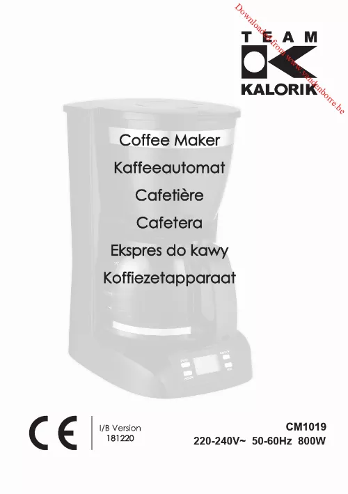 Mode d'emploi KALORIK TKG CM 1019