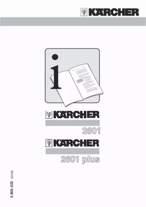 Mode d'emploi KARCHER 2601