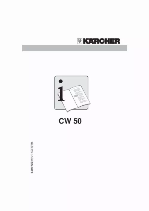 Mode d'emploi KARCHER CW 50