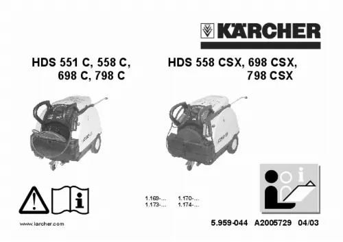 Mode d'emploi KARCHER HDS 558 HDS
