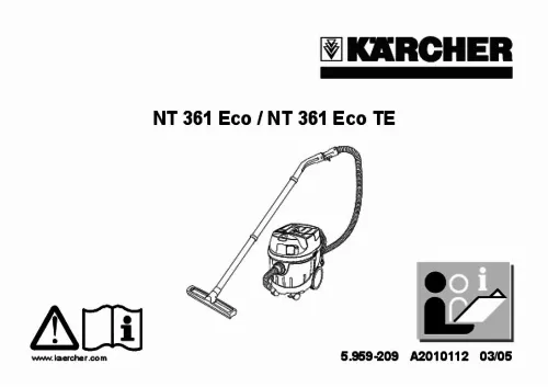 Mode d'emploi KARCHER NT 361 ECO