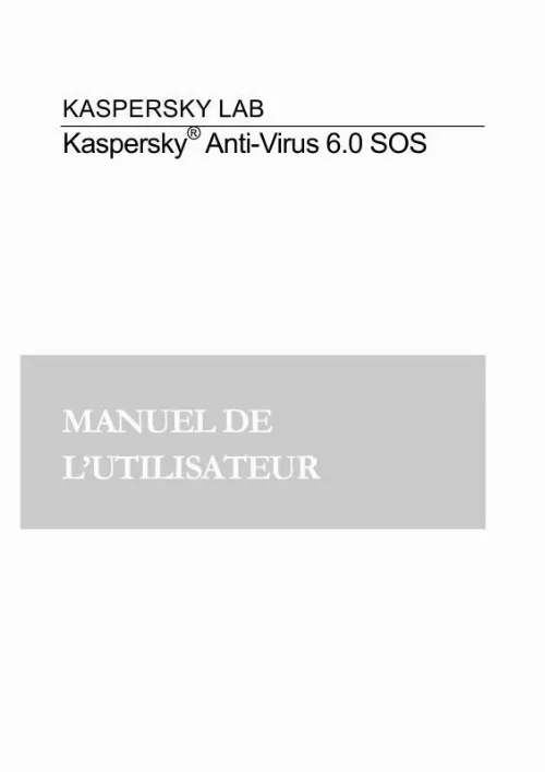 Mode d'emploi KASPERSKY LAB ANTI-VIRUS 6.0 SOS