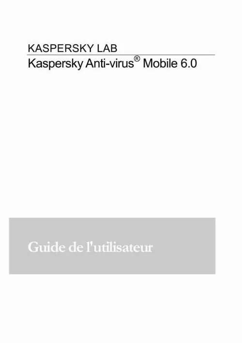 Mode d'emploi KASPERSKY ANTI-VIRUS MOBILE 6.0