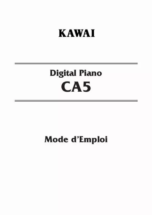 Mode d'emploi KAWAI CA5