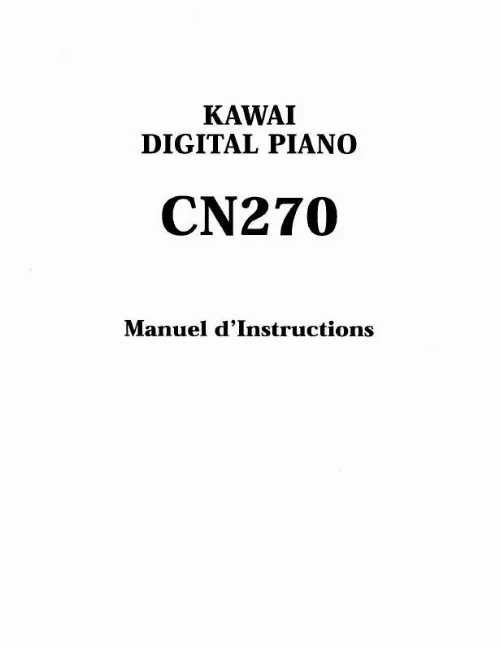 Mode d'emploi KAWAI CN270