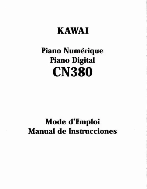 Mode d'emploi KAWAI CN380