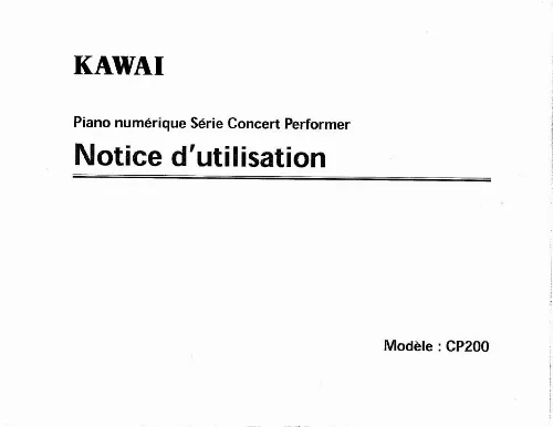 Mode d'emploi KAWAI CP200