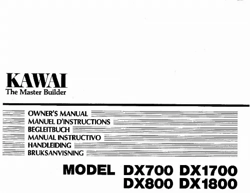 Mode d'emploi KAWAI DX1700
